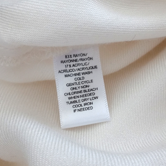 Ann Taylor LOFT Cream Rayon Blend Blouse w Red Stripe Embroidery Trim Blouse MP - Picture 5 of 13